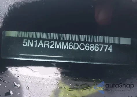 2013 Nissan Pathfinder Sv z USA, uszkodzony, nr VIN 5N1AR2MM6DC686774